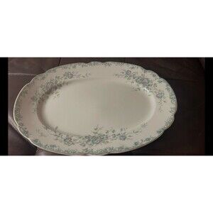 S Hancock & Sons Millais Oval Serving Platter Semi-Porcelain England VTG Floral